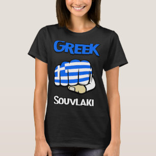 Griechisch souvlaki Proud griechische Flagge Griec T-Shirt