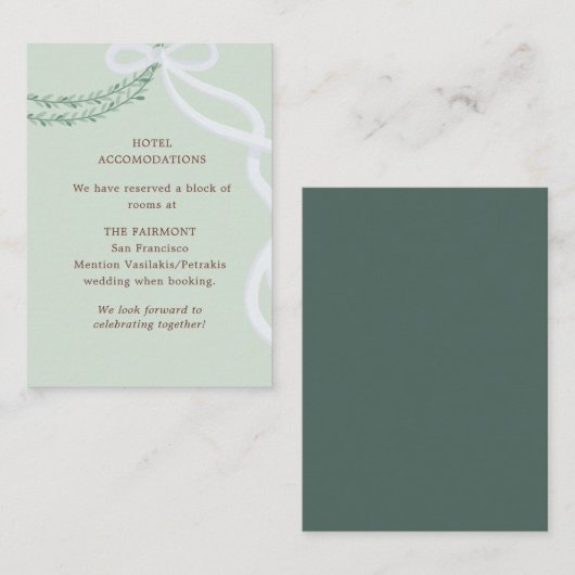 Griechisch Stefana Begleitkarte (Vorne/Hinten)