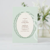 Griechisch Stefana Save The Date (Stehend Vorderseite)