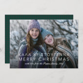 Griechisch und Englisch Frohe Weihnachten Foto (Vorne/Hinten)