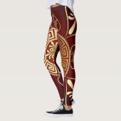 Griechisch-wichtige Leggings Burgund (Links)