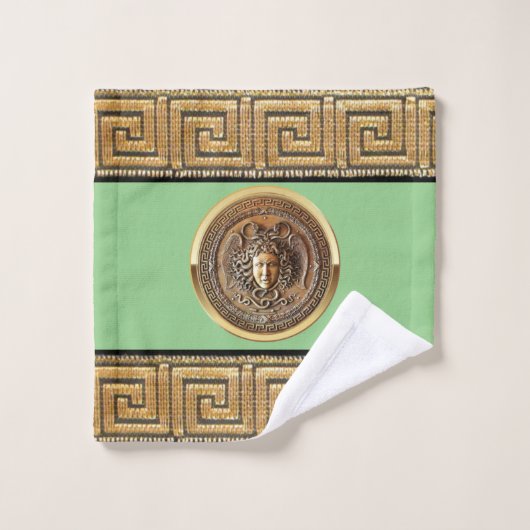 Griechisch-Wiedergeburt Medusa Badhandtuch Set (Waschlappen)
