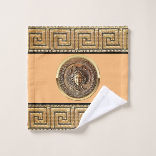 Griechisch-Wiedergeburt Medusa Badhandtuch Set (Waschlappen)