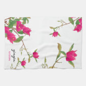 Griechisch Yiayia Griechische Großmutter Bougainvi Geschirrtuch (Horizontal)