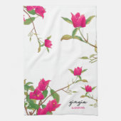 Griechisch Yiayia Griechische Großmutter Bougainvi Geschirrtuch (Vertikal)