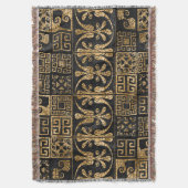 Griechisch zerbrochene Tile-Mosaik-Schwarz und Gol Decke (Vorderseite Vertikal)