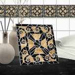 Griechisch zerbrochene Tile-Mosaik-Schwarz und Gol Fliese<br><div class="desc">Griechisch zerbrochene Tile-Mosaik-Schwarz und Gold</div>