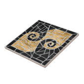 Griechisch zerbrochene Tile-Mosaik-Schwarz und Gol Fliese (Seite)