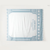 Griechische Abschiedsparty mit blauen Tempel säule Wandteppich (Vorderseite (Horizontal))