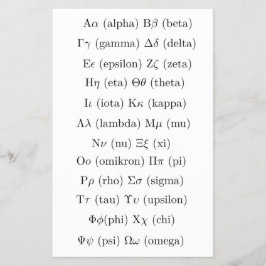 Griechische Alphabet-Handouts | Flyer des Sprachen
