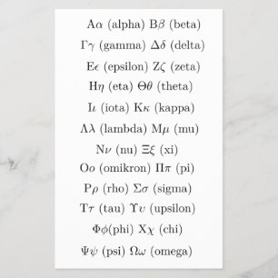 Griechische Alphabet-Handouts   Flyer des Sprachen
