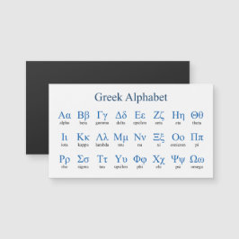 Griechische Alphabet-Horizontale Magnetkarte