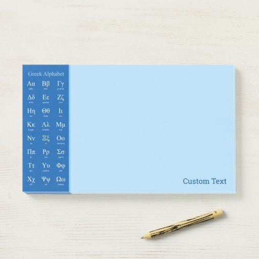 Griechische Alphabet-Post-it-Notizen Post-it Klebezettel (Auf Schreibtisch)