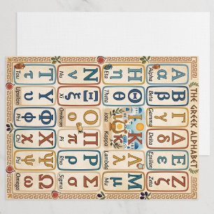 Griechische Alphabetbuchstaben Symbole   beschreib Einladung