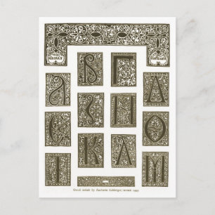 Griechische Anfangsschreiben, Venedig 1499 Postkarte