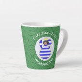 Griechische Angel Schwarzes Haar Weihnachtsfahne P Milchtasse (Rechte Ecke)