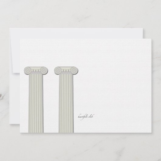 Griechische Angelegenheits-Einladung Einladung (Rückseite)