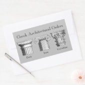 Griechische Architekturaufträge: Hauptstädte der S Rechteckiger Aufkleber (Umschlag)