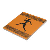 Griechische Athlete Runner Keramik Tile Fliese (Seite)