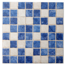 Griechische blaue Mosaik-Quadrate Keramikfliese