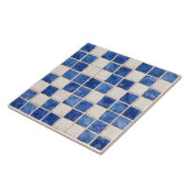 Griechische blaue Mosaik-Quadrate Keramikfliese (Seite)