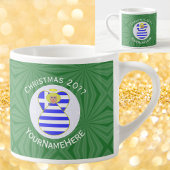 Griechische Blonde Angel Weihnachtsflagge Personal Espressotasse