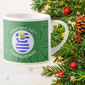Griechische Blonde Angel Weihnachtsflagge Personal Espressotasse