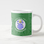 Griechische Blonde Angel Weihnachtsflagge Personal Jumbo-Tasse (Rechts)