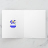 Griechische Blonde Angel Weihnachtsflagge Personal Karte (Innenseite)