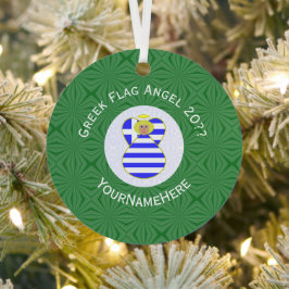 Griechische Blonde Angel Weihnachtsflagge Personal Ornament Aus Metall