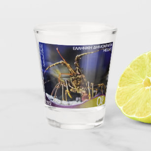 Griechische Briefmarke Schnapsglas