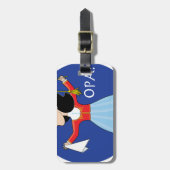 Griechische Dame Dancing Gepäckanhänger (Vorderseite vertikal)