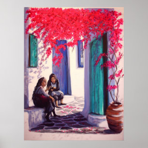 "Griechische Dorfbewohner" (groß) Poster