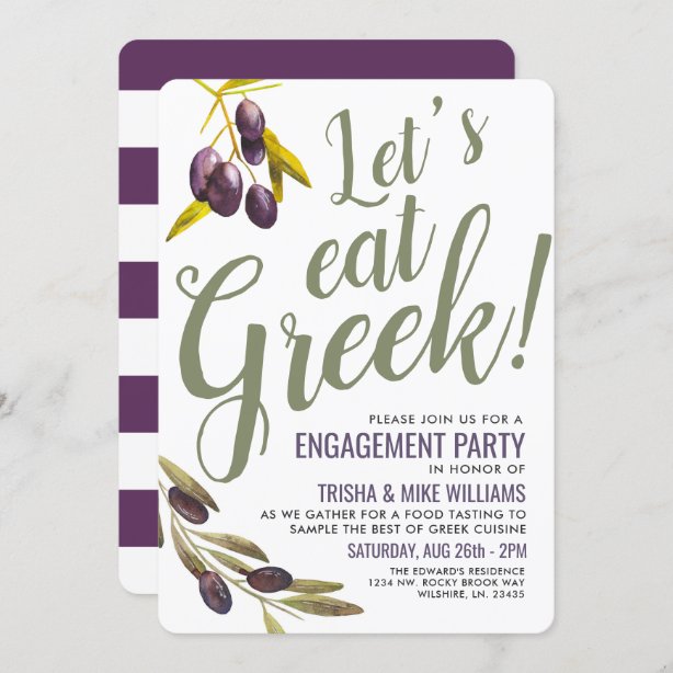 Griechische Hochzeit Einladungen Zazzle.de