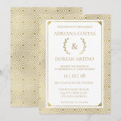 Griechische Elegance Hochzeit Einladung, Imitate G Einladung (Vorne/Hinten)