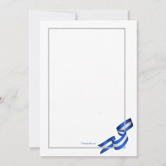 Griechische Farben Einladung (Rückseite)