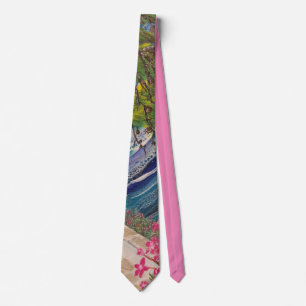 Griechische Ferien Blue und Pink Krawatte