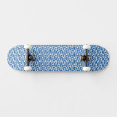Griechische Flag Farben Herz Muster pattern Patrio Skateboard (Horizontal)