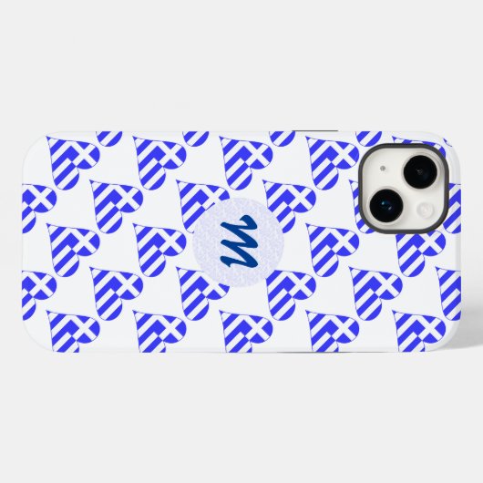 Griechische Flag Herz Liebe geteert erste Case-Mate iPhone Hülle (Rückseite (Horizontal))