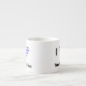 Griechische Flag Herz Liebe Personalisiert Espressotasse (Vorderseite)