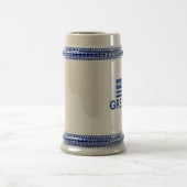 Griechische Flagge 1 Bierglas (Mittel)