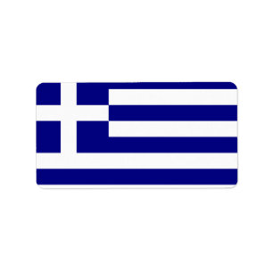 Griechische Flagge Adressaufkleber