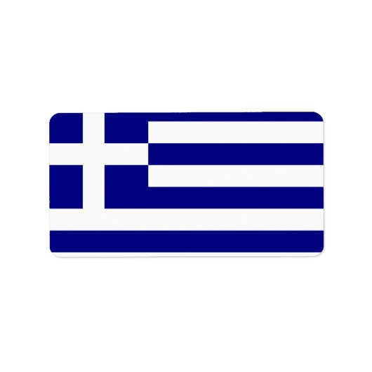 Griechische Flagge Adressaufkleber (Vorne)