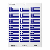 Griechische Flagge Adressaufkleber (Vorne)