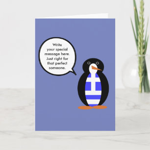 Griechische Flagge als Rednerin von Frau Penguin Karte