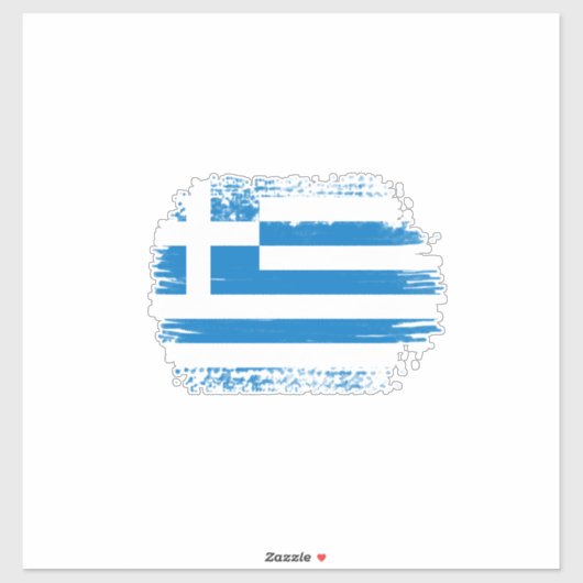 griechische Flagge Aufkleber (Blatt)