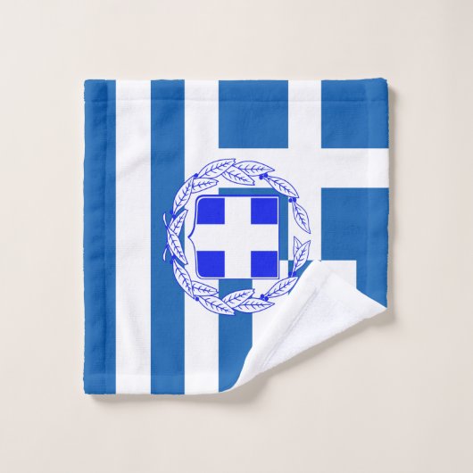 Griechische Flagge Badhandtuch Set (Waschlappen)