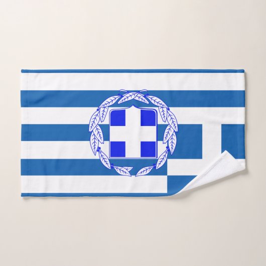 Griechische Flagge Badhandtuch Set (Handtuch)
