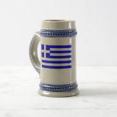 Griechische Flagge Bierglas (Vorderseite Links)