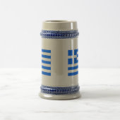 griechische Flagge Bierglas (Mittel)